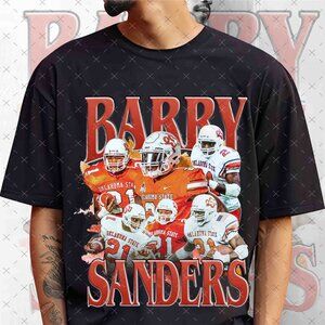 Vintage 90s Barry Sanders Bootleg Rap Tee, Retro Barry Sanders Football T-shirt